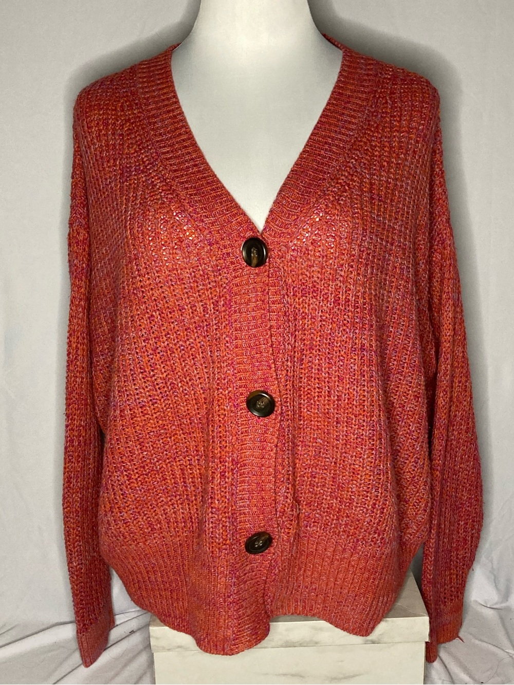 Wild Fable Pink and Orange Knit Sweater